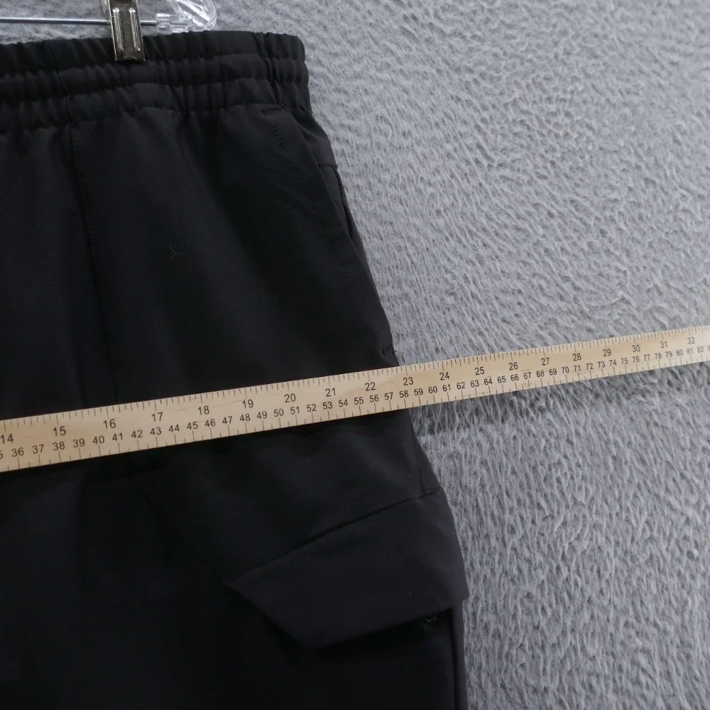 FLX Mens Tapered Cargo Performance Pant 2XL Black Pull On Drawstring Lightweight